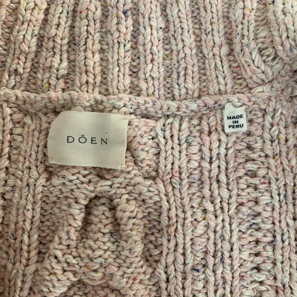 Doen Cardiff Cable Knit Cardigan Sweater - Picture 2 of 11